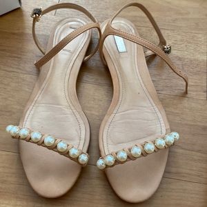 schutz sandalia rasteira nobuck pale peach sandals